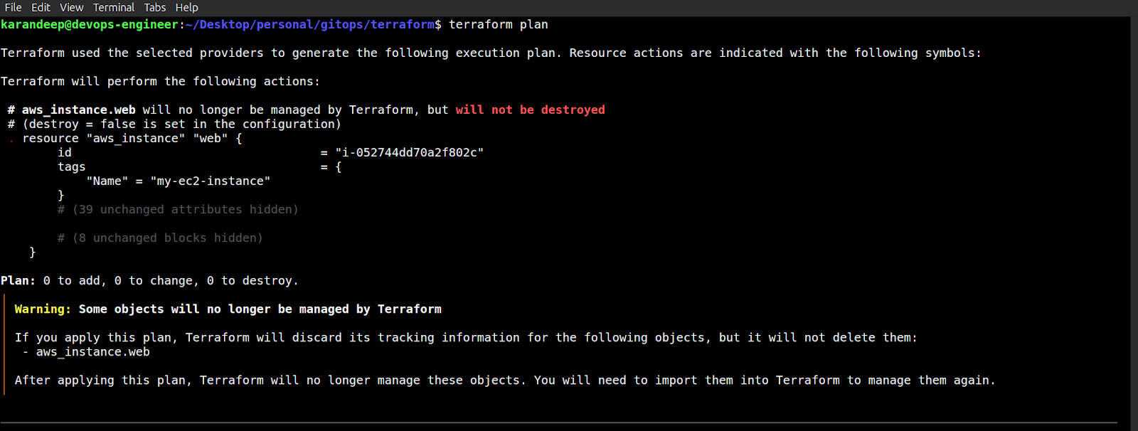 Terraform Removed Block