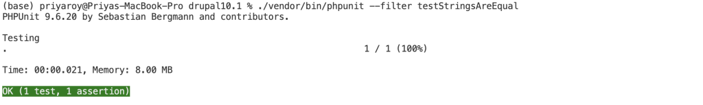 PHPUnit in Drupal