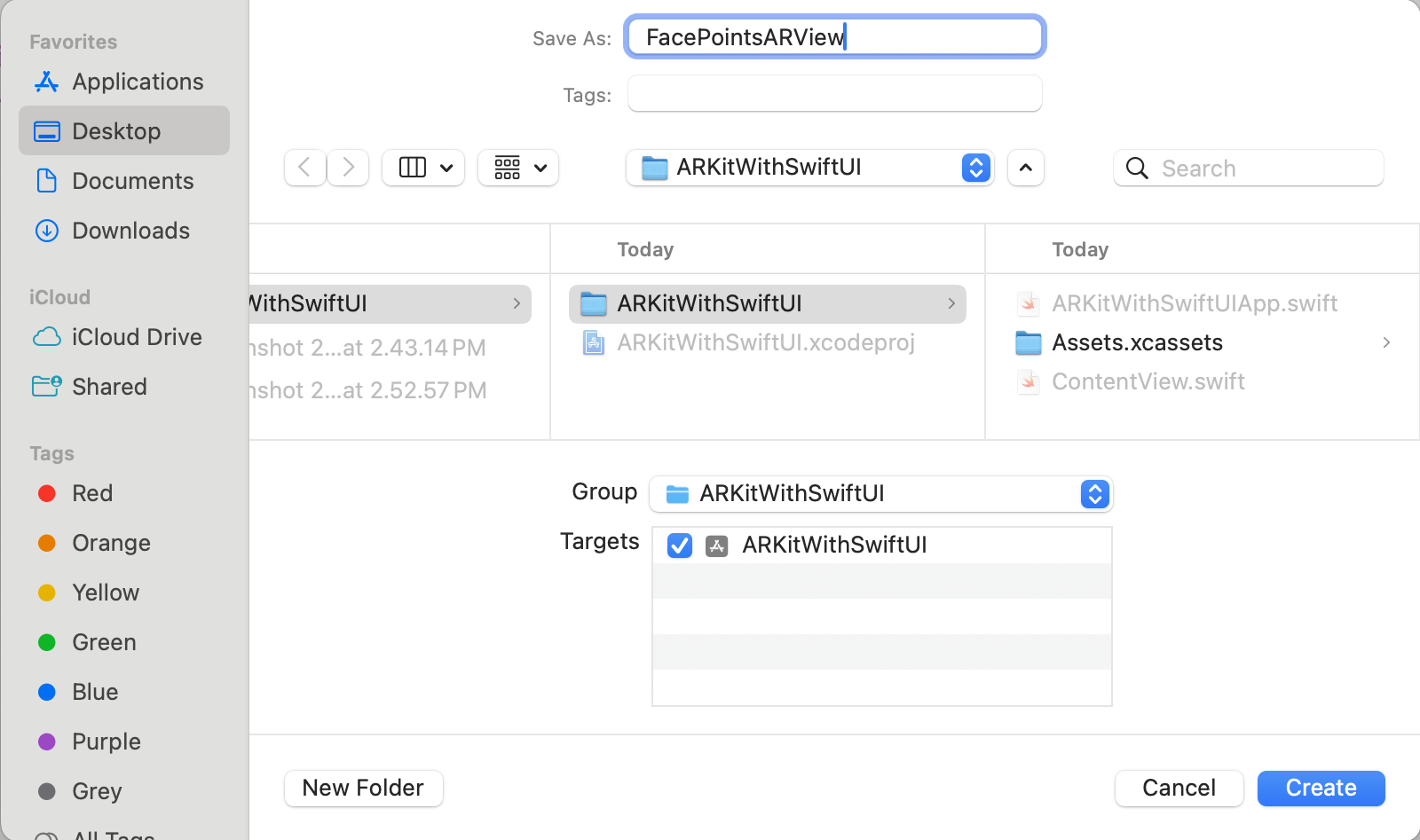 Face point screen-SwiftUI