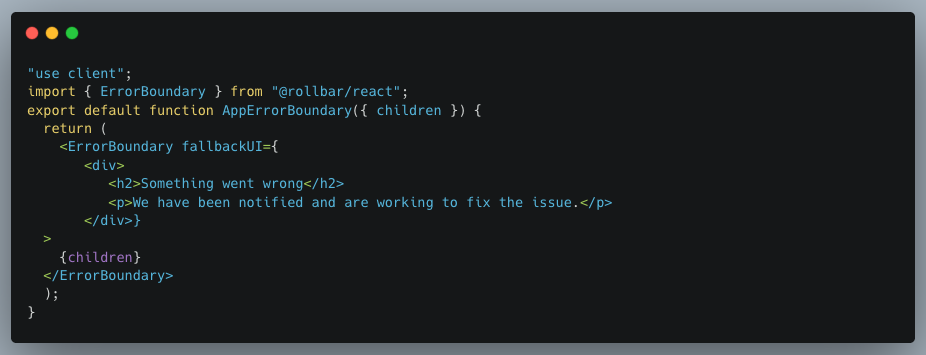 Global Error Boundary
